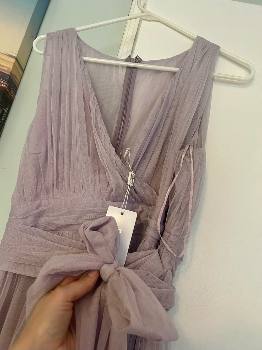 ❤️❤️ NWT ASOS Purple Lavender Maternity Dress Size 12 - Picture 4 of 6